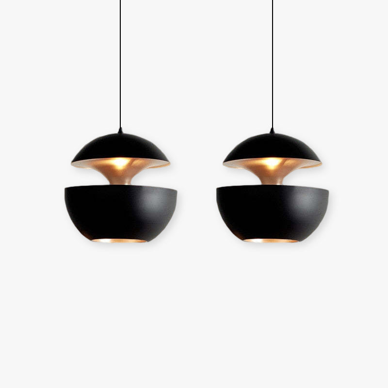 Nazifa Metal Modern Pendant Light, Black / White