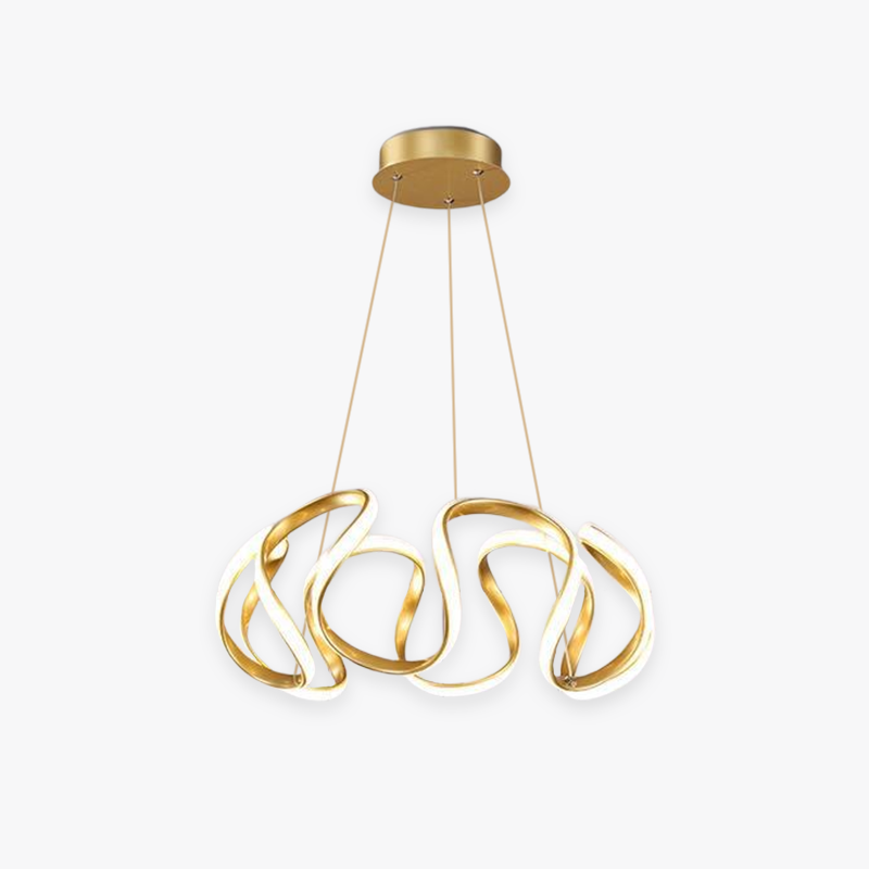 Louise Modern Irregular Flower Metal/Silicone Pendant Light, 3 Colors
